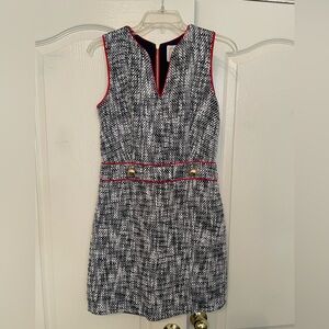 Sail to Sable Navy Tweed Tradition Belted Dress Sz 4